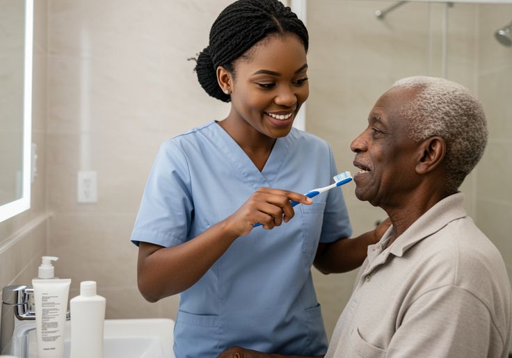 Caregiver providing compassionate in-home care