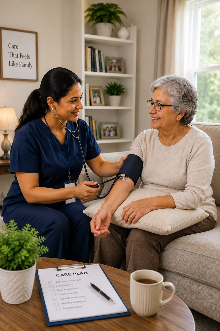 Caregiver assisting a client with transportation to an appointment