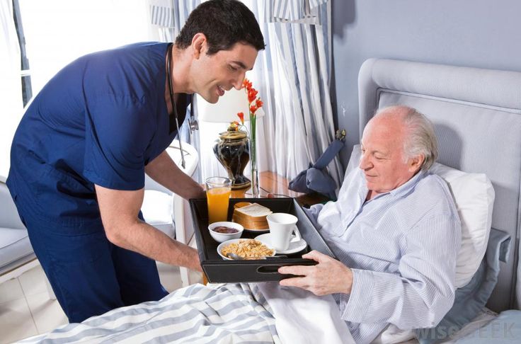 Senior receiving support at home during recovery